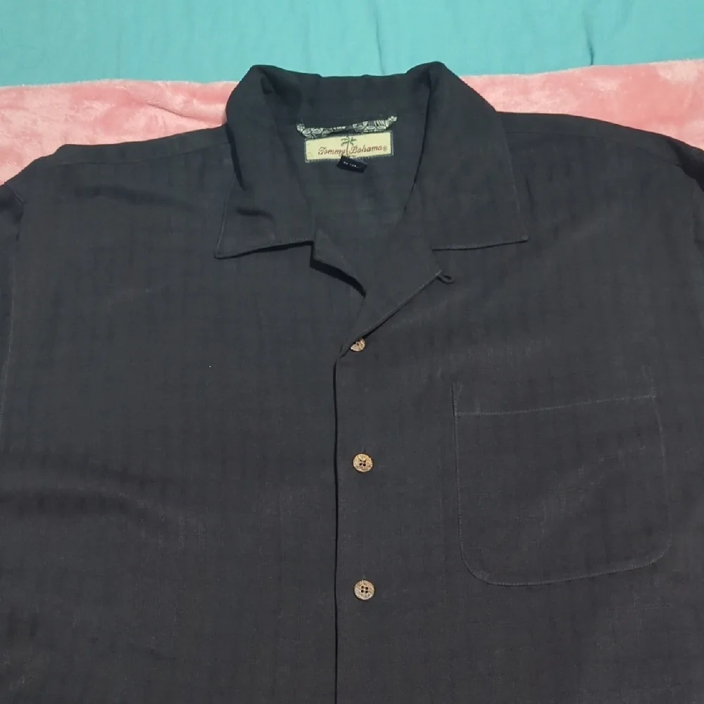 Tommy Bahama Dark Gray Silk Shirt - Picture 3 of 4